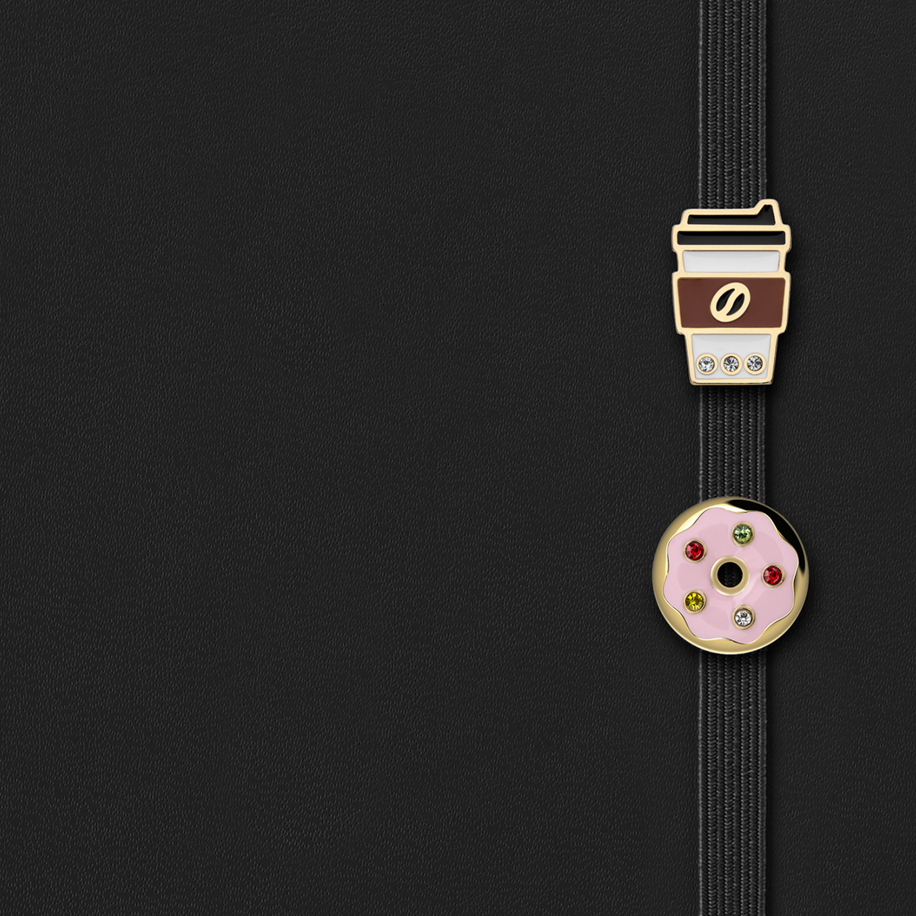 Personalization Pins Juego de dos pines: Taza de café y donut